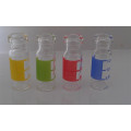 Amber and Clear Tubular Glass Bottle for Medical Supply